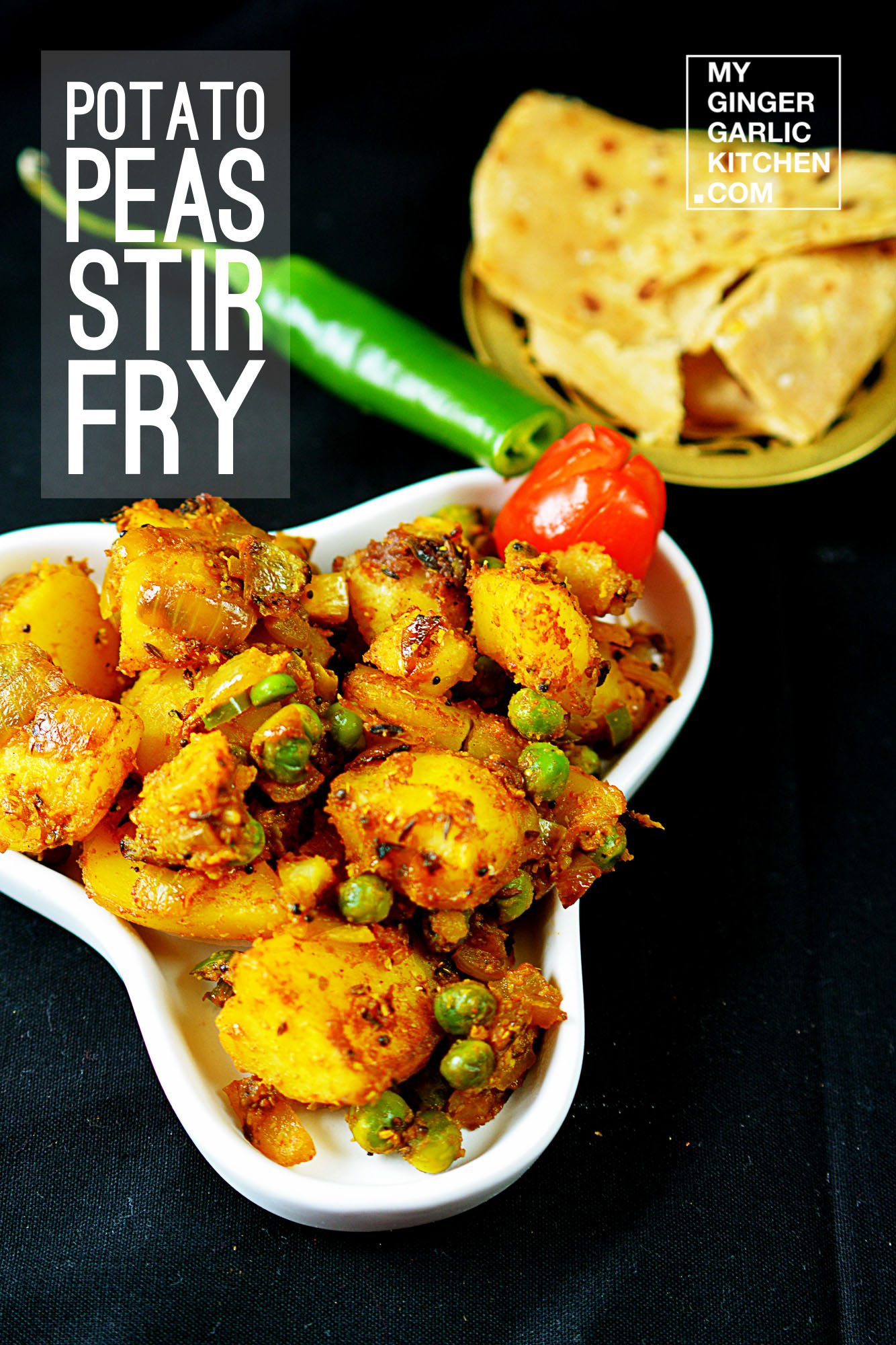 Dry Aloo Matar Sabji Recipe How To Make Potato Peas Stir Fry My