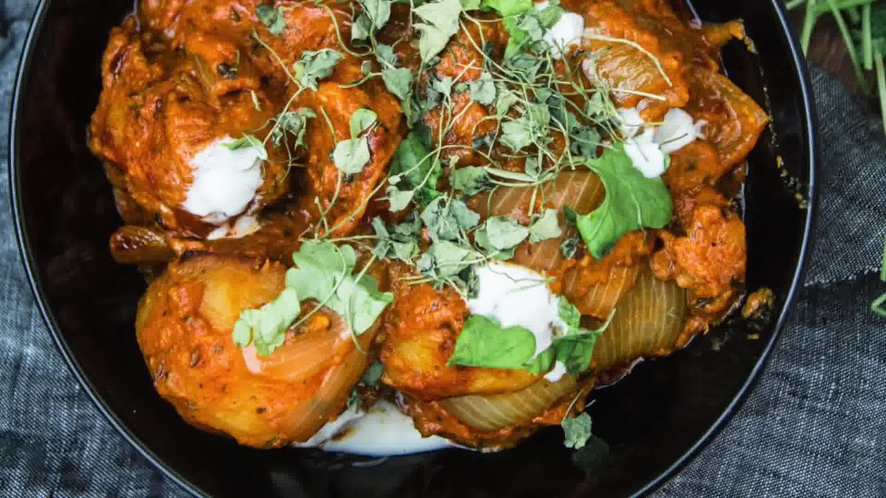 Jaipuri Aloo Pyaaz Ki Sabzi Potato Onion Curry