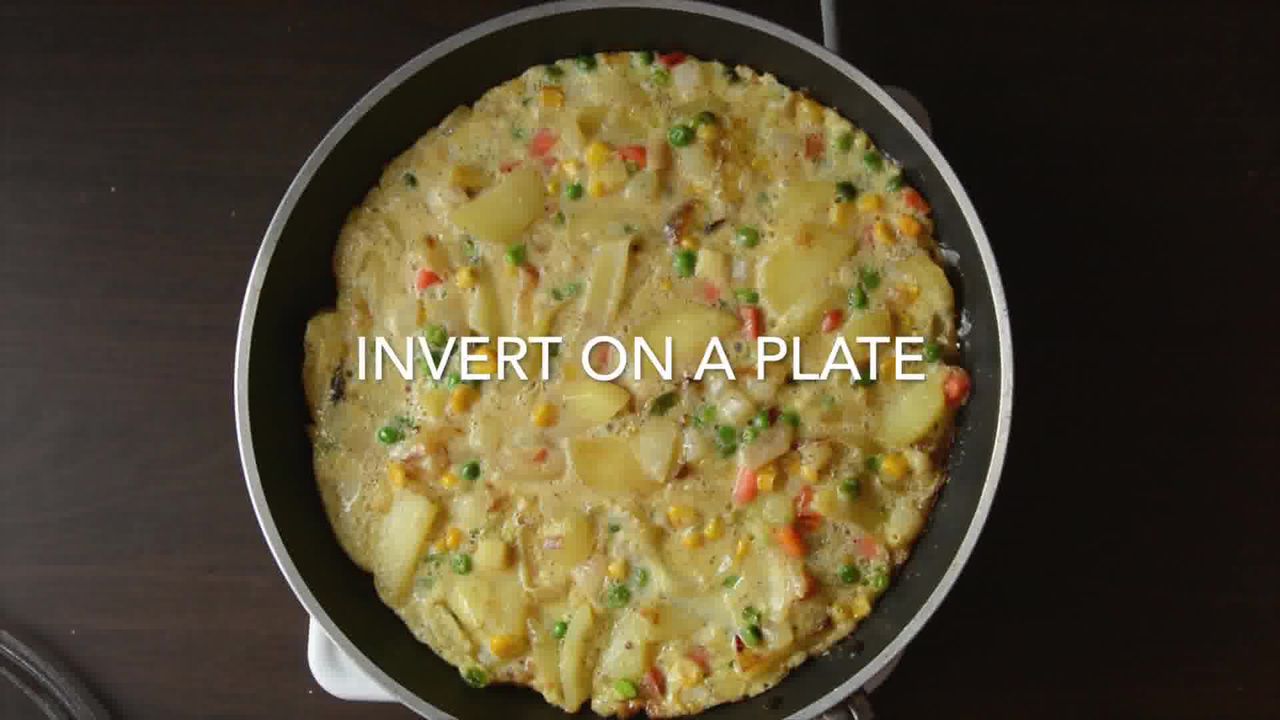 Vegetable Spanish Tortilla Omelette - Culinary Ginger