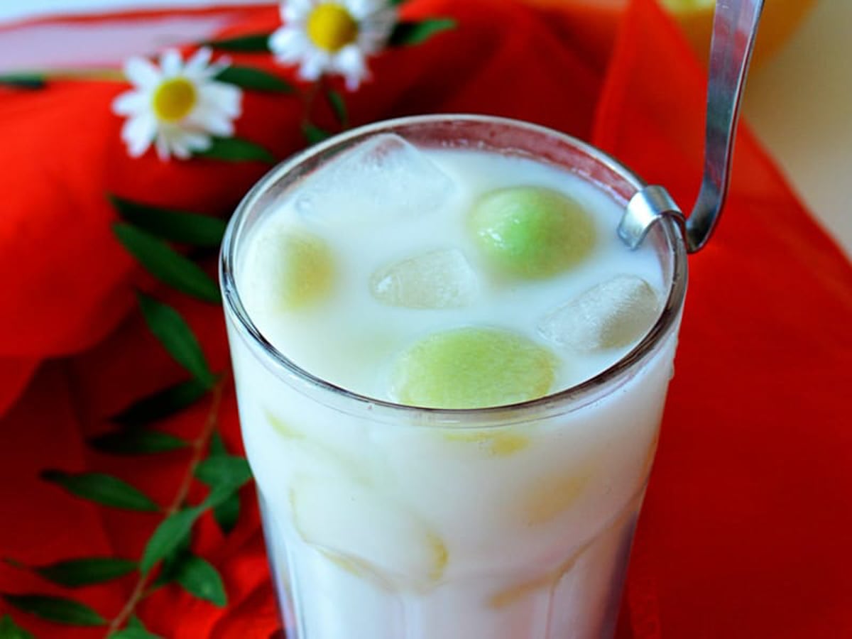 Brighten Up Summer Drinks with Melon Ball Ice Cubes