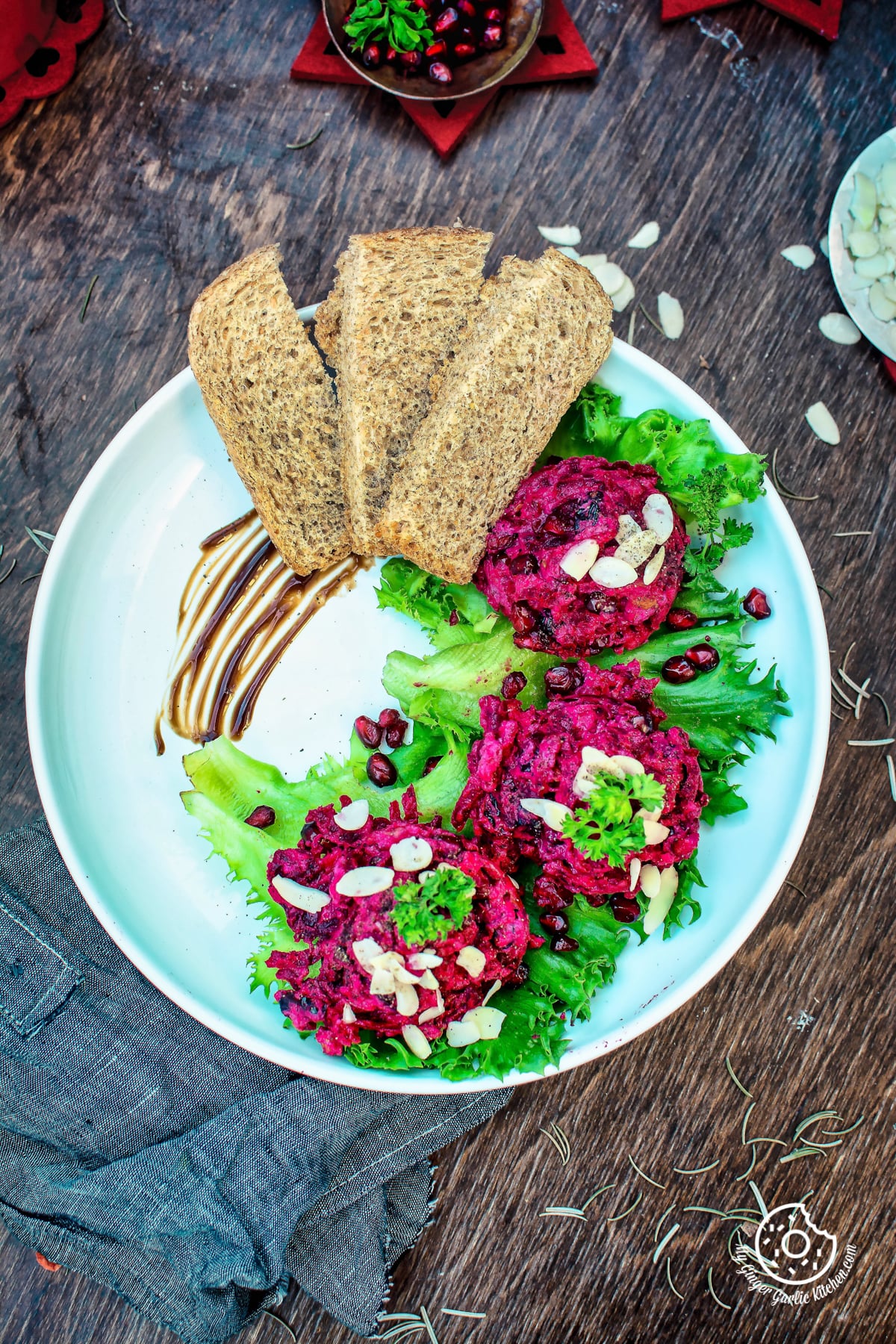 Beet Potato Holiday Salad - Roasted Beet Salad | My Ginger Garlic Kitchen