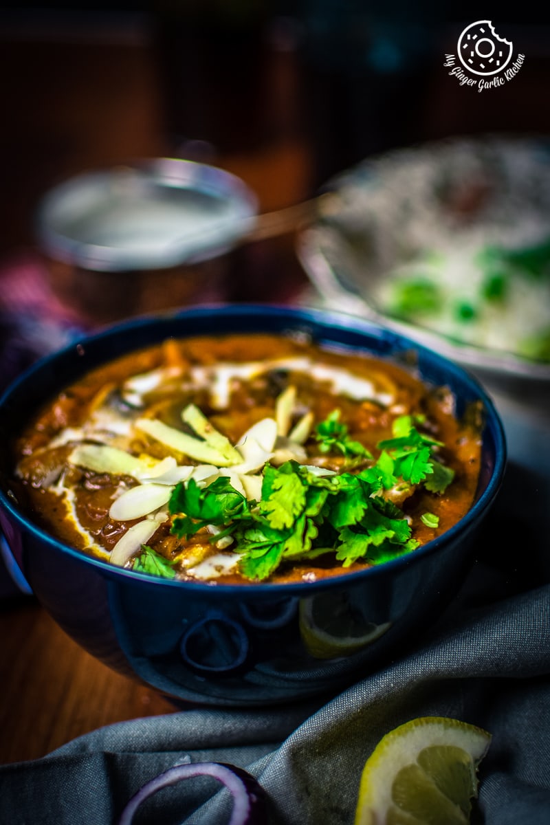 Mushroom Masala Curry Recipe + Video (Instant Pot, Cooker, Pan) | My ...