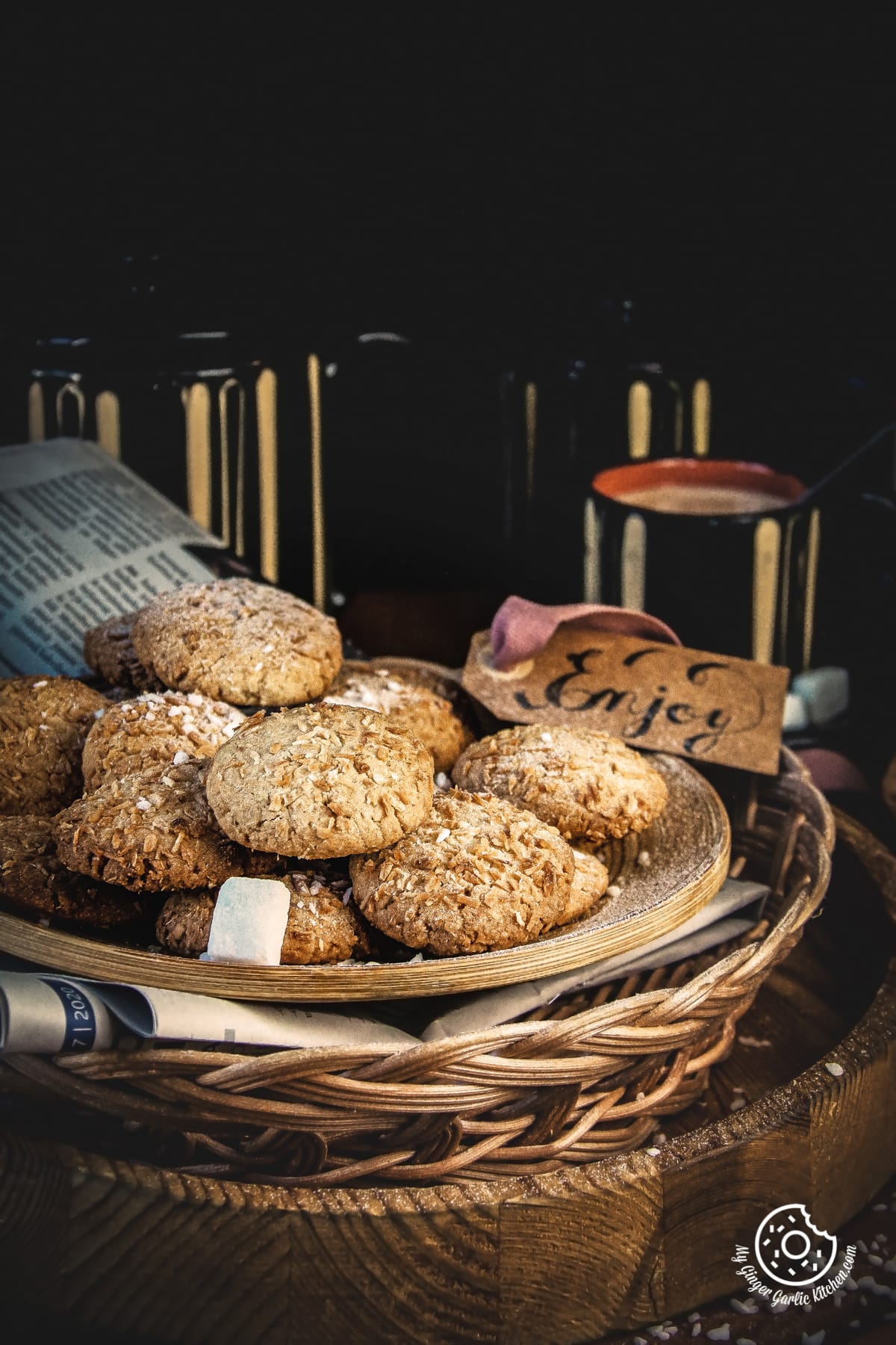 Eggless Coconut Cookies